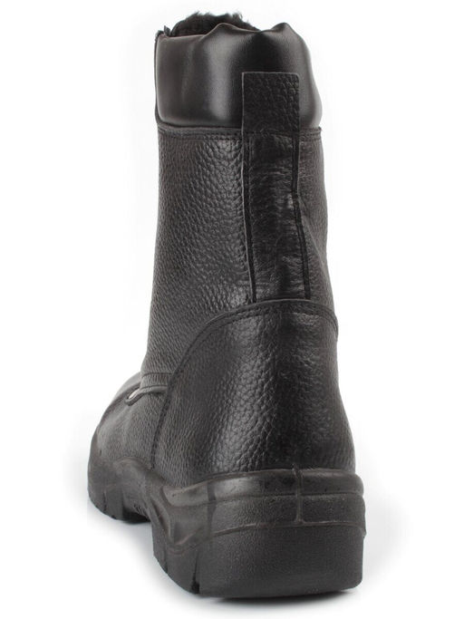 05-9011 BLACK Ботинки зимние мужские (натуральная кожа, искусственный мех)