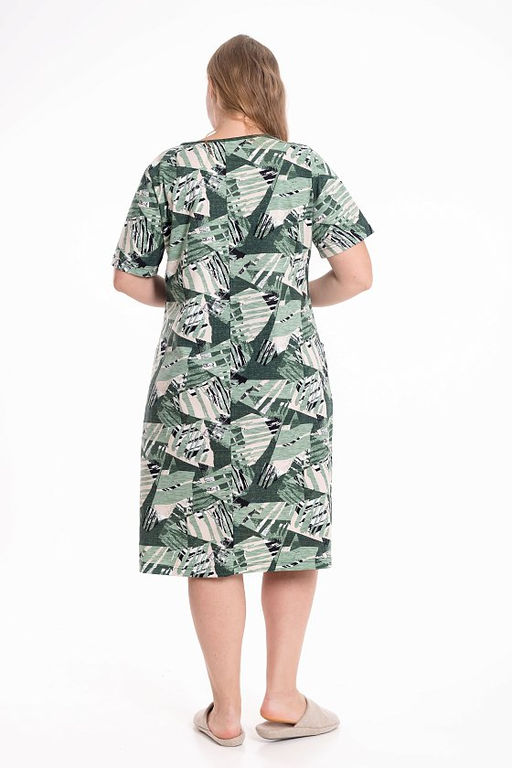 Халат М322167зб зеленый/бежевый - Елена фото 3