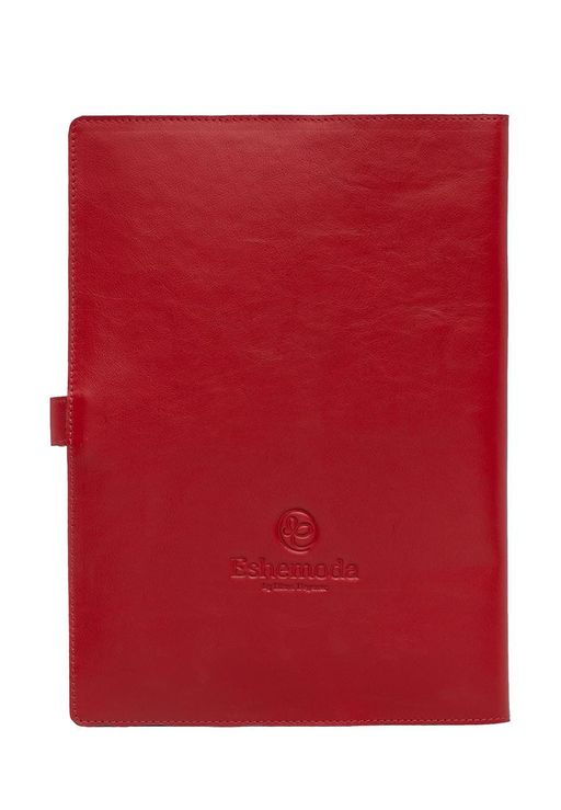 Органайзер для документов с принтом Eshemoda Ретро париж, Формат В5 , натуральная кожа, цвет красный