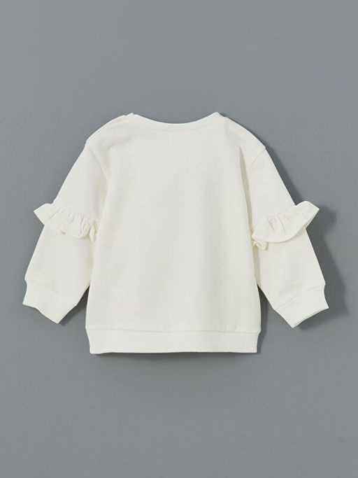 Bisiklet Yaka K?sa Kollu Minnie Mouse Bask?l? K?z Bebek Sweatshirt ve Tayt 2li Tak?m - Waikiki фото 3