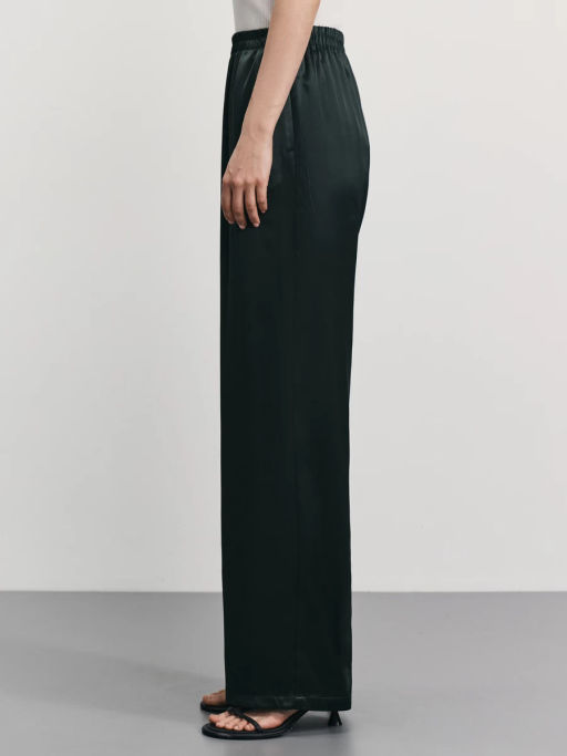 Широкие атласные брюки / Zarina  фото 4