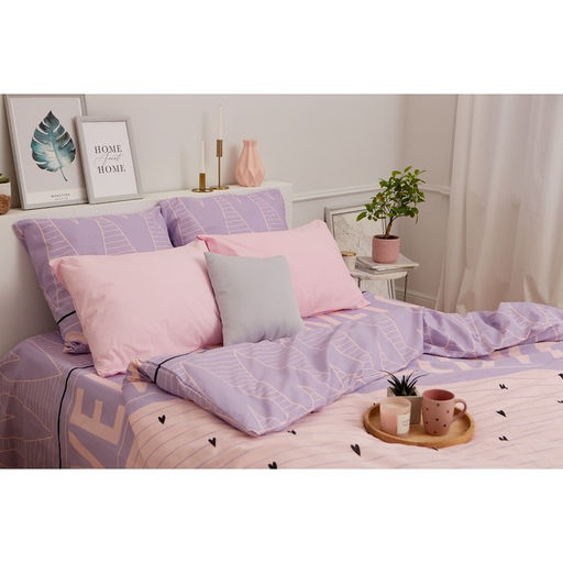 Постельное бельё Этель 1.5 сп Violet love 143*215 см, 150*214 см, 70*70 см - 2 шт, бязь 125 г/м2  фото 10