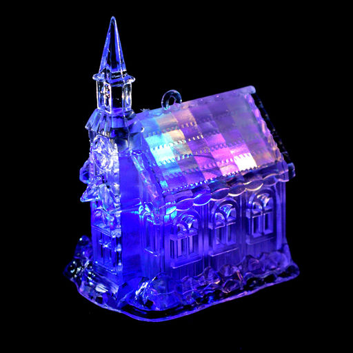 Фигура новогодняя светящаяся "Домик новогодний" 10см