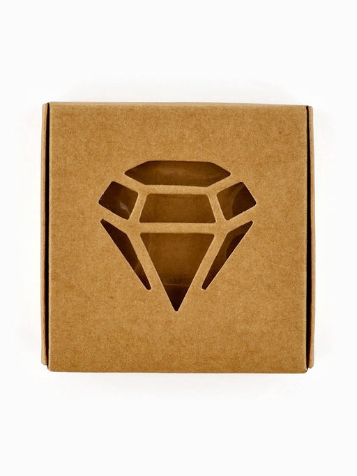 Цена за 5 шт. Коробка под бижутерию с окном Алмаз, 7.5?7.5?3 см