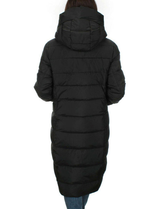 2077 BLACK Пальто зимнее женское (200 гр .холлофайбер) - Фабричный китай фото 5