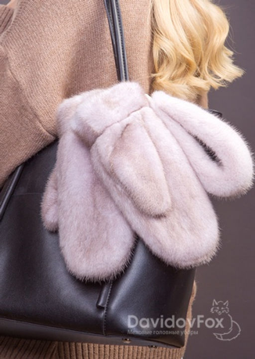 Варежки норка колотый лед