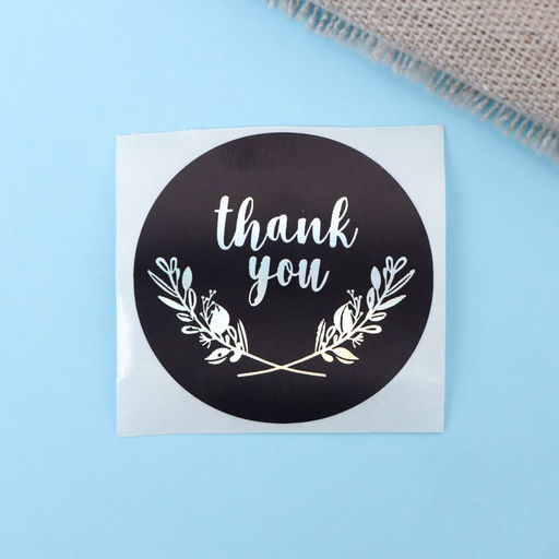Наклейки в рулоне Thank you, голография,500 шт.,3.8?3.8 см