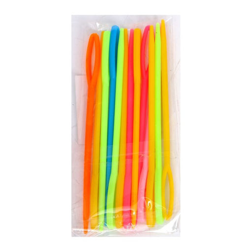 Игла пластиковая, набор 20 шт., размер 1 шт. 9 см, цвета МИКС - Simaland фото 3