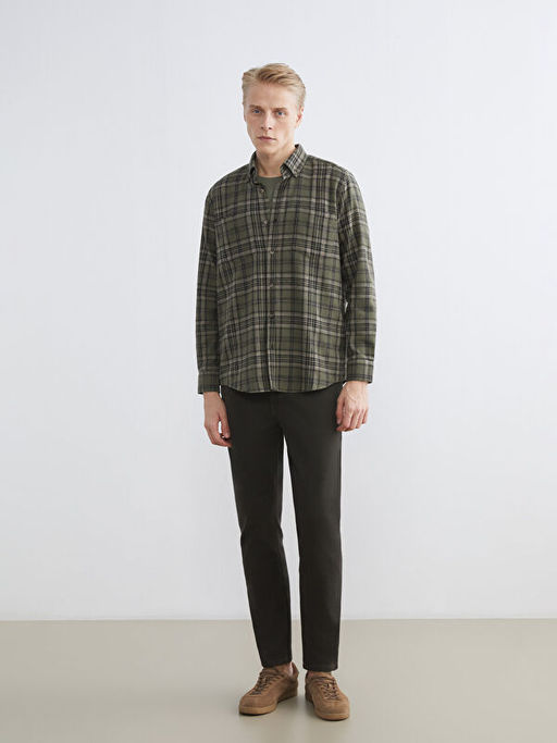 Regular Fit Uzun Kollu Ekose Erkek G?mlek