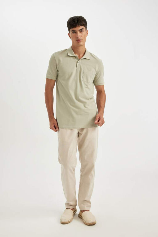 New Regular Fit K?sa Kollu Pike Basic Duz Polo Tisort - Defacto фото 6