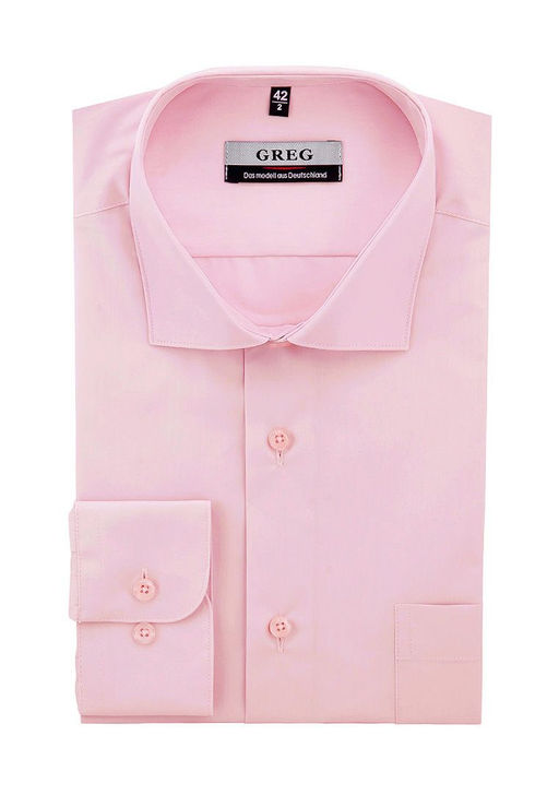 Сорочка мужская длинный рукав GREG 620/119/LT ROSE фото 5