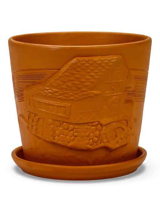 Горшок цветочный с поддоном 2,6 л, d18/h16 см терр-т керамика, "Голландия" (М)