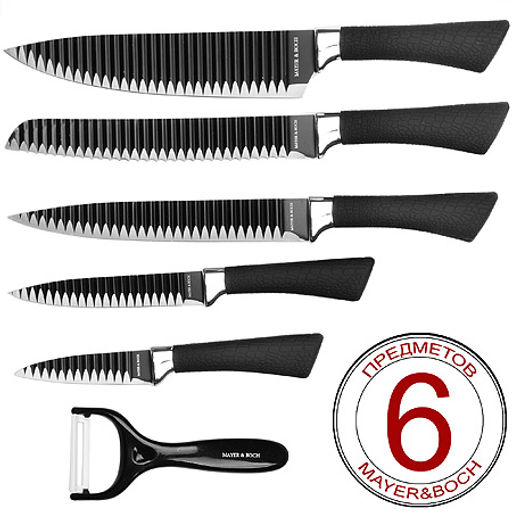 26991 Набор ножей 6 пр, сил/ручка МВ (х20) - Mayer&boch фото 2