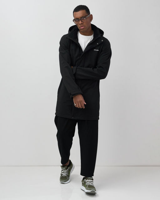 Парка спортивная мужская с капюшоном softshell черного цвета 9565Ch - Mtforce фото 11