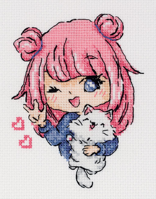 Klart набор для вышивания 8-554 Милашка 12.5 х 15.5 см
