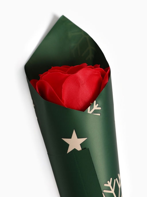 Новогодняя мыльная красная роза - SB BEAUTY фото 5