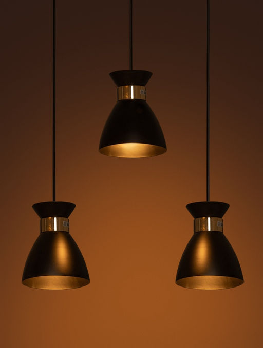 Светильник подвесной TR8469, 3хE27, 60 Вт, 55×13.5×100 см, чёрный