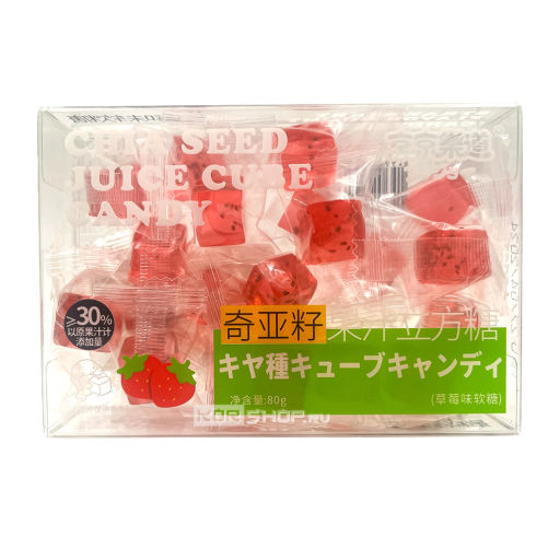 Желейные конфеты с семенами чиа со вкусом клубники Guandong Lefen, Китай, 80 г Акция