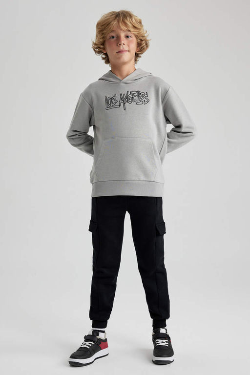 Толстая толстовка с капюшоном для мальчика - Defacto фото 2