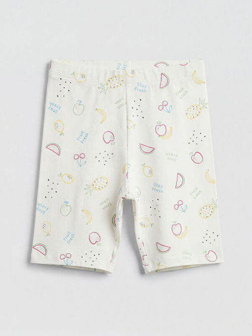 Bask?l? K?z ?ocuk ?ort Pijama Alt? 2li