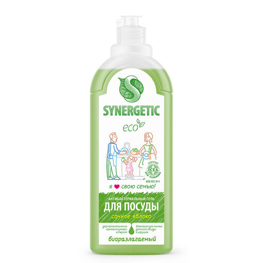 Гель для мытья посуды «Яблоко», 1л - Synergetic фото 6