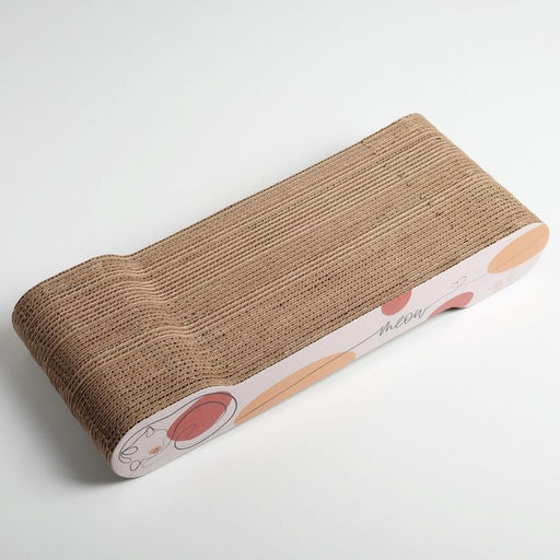 Когтеточка из картона с кошачьей мятой Meow, 45 18 см - Пушистое счастье фото 4