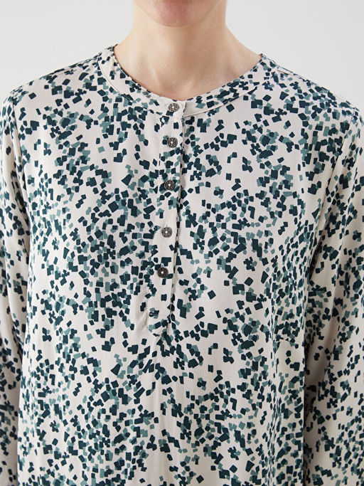 Bisiklet Yaka Desenli Elbise