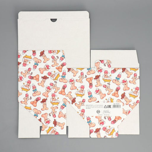 Коробка подарочная сборная, упаковка, «Веселые джентельмены», 22 х 15 х 10 см