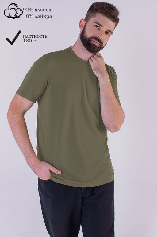 Арт. 67114/3 Футболка мужская 48-58 (6 шт) Цвет:хаки - Идеал фото 5