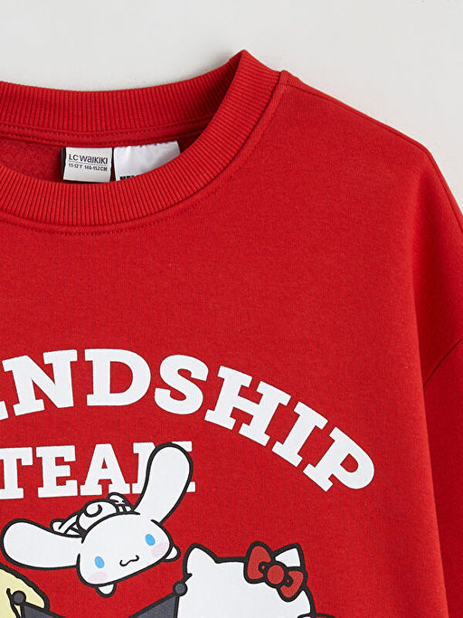 Hello Kitty Bask?l? K?z ?ocuk Kal?n Sweatshirt