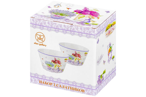 Набор 2 салатников 600 мл 13*13*7,5 см Лаванда NEW BONE CHINA - Elan gallery фото 6