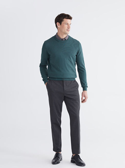 Bisiklet Yaka Erkek Triko Kazak