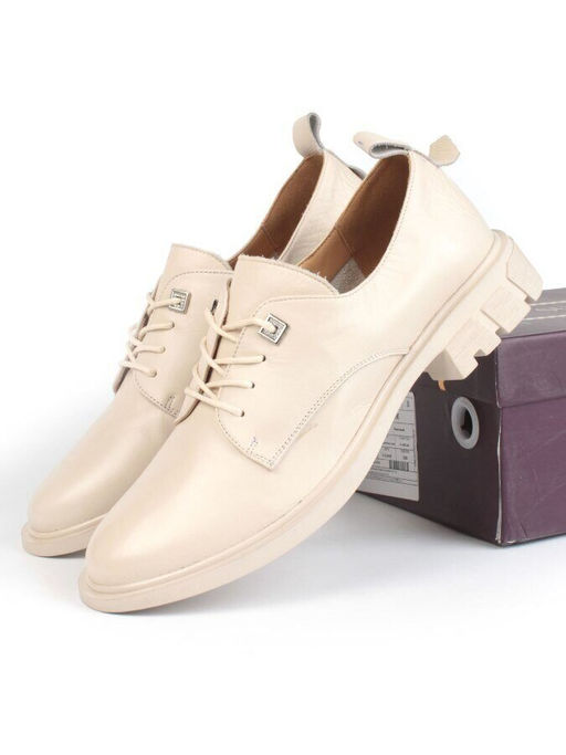 03-HP9956M BEIGE Полуботинки женские (натуральная кожа)