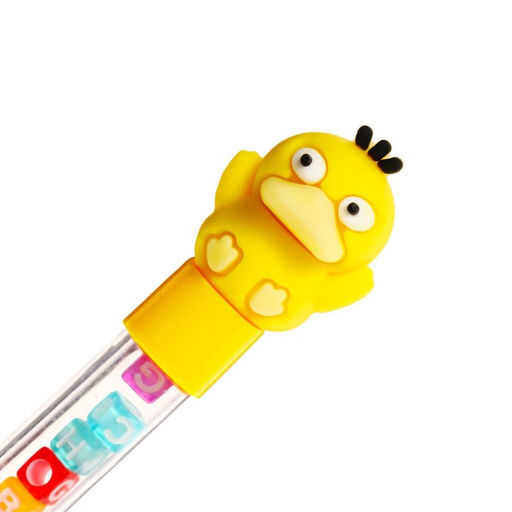 Цена за 36 шт. Ручка - прикол гелевая, с кубиками, «Утка», МИКС