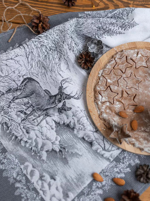 Полотенце вафельное рогожка Сочельник р.45*60