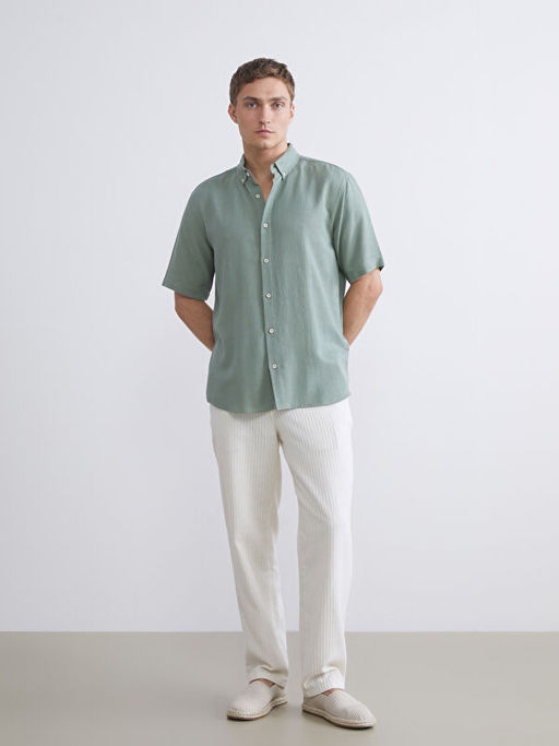 Regular Fit K?sa Kollu Erkek G?mlek