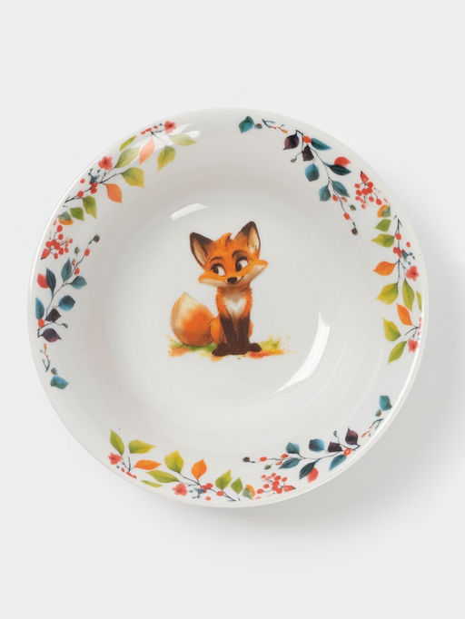 Миска Дулевский фарфор «Лисичка», 360 мл, d=15 см, белая