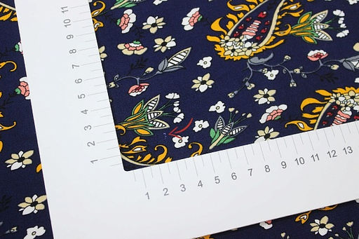 Штапель Джалия цв.чернильно-синий, ш.1.45м, вискоза-100%, 100гр/м.кв - Купава фото 7