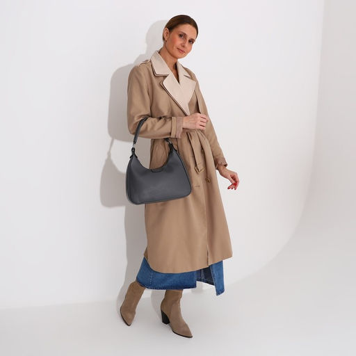 Сумка-багет на молнии, цвет серый - Simaland фото 8