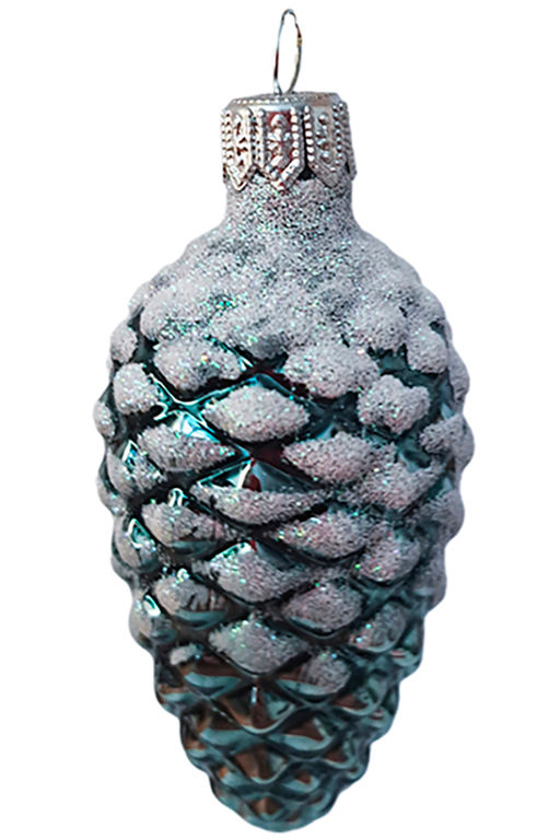 (цена за 3 шт) Елочное украшение Шишка в снегу Ф2-90/151 - Коломеев фото 2
