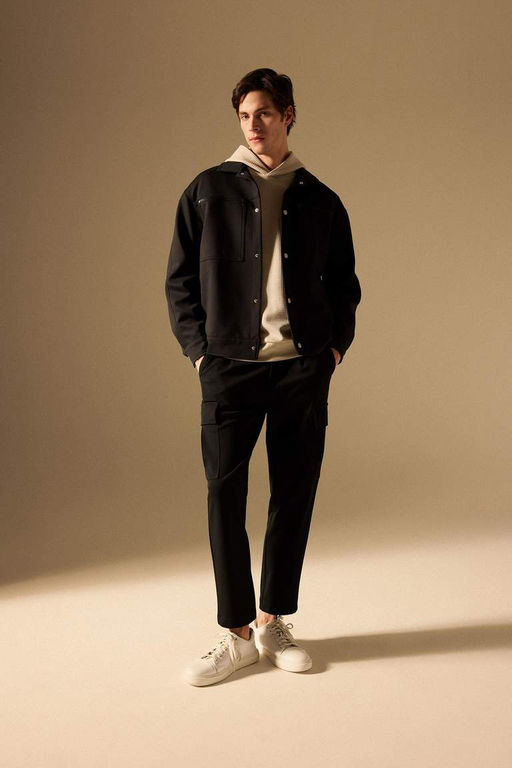 Куртка-поло с воротником-поло Relax Fit Пальто - Defacto фото 2