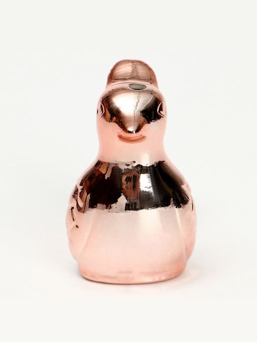 Цена за 2 шт. Свистулька керамическая птичка «Розовое золото»