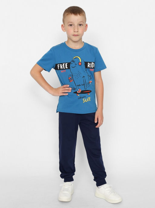 CRB wear/CWKB 63384-42 Футболка для мальчика,синий/Ex.Cherubino  фото 2