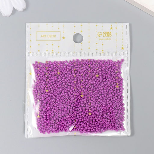 Бисер стекло 12/0 Пурпурный 15 гр - Арт узор фото 3