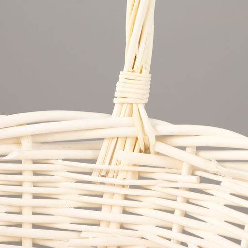 Корзина плетёная для хранения «Косичка», с ручкой, белая, набор 3 шт.