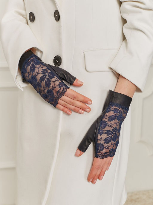 Перчатки женские б/п 00388 navyblue - Eleganzza фото 2