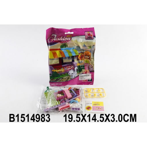 Fashion. Конструктор с фигуркой арт.B1514983/24107 19*14*3 см в пак.
