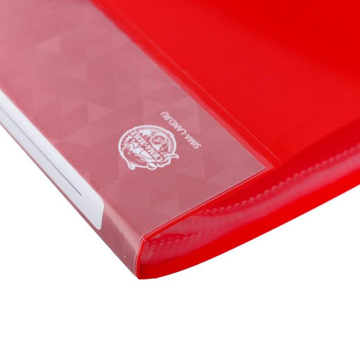 Папка с 40 вкладышами А4, 500 мкм, Calligrata, карман на корешке, красная  фото 4