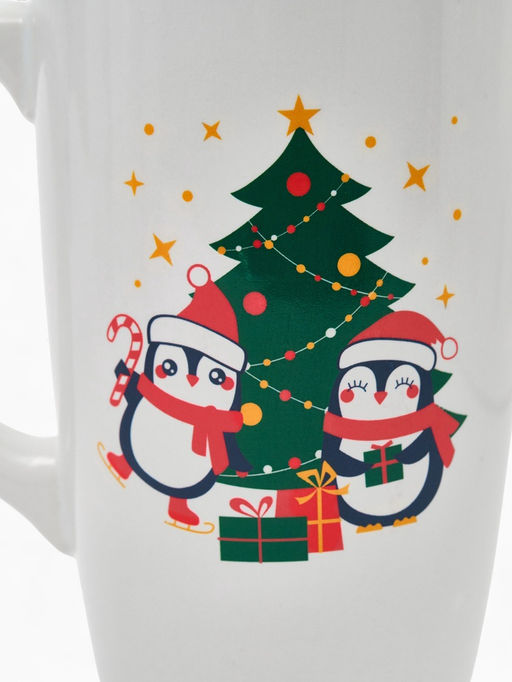 Кружка чайная новогодняя «Пингвины», 530 мл