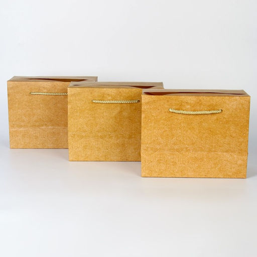 Набор пакетов—коробок «крафтовых», 23 × 18 × 11 см